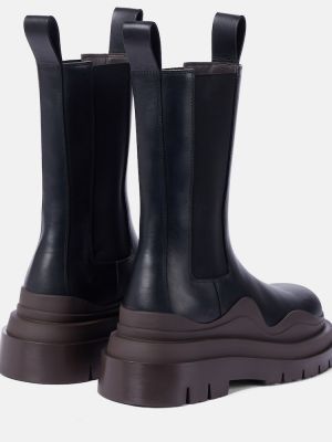 Leder ankle boots Bottega Veneta schwarz