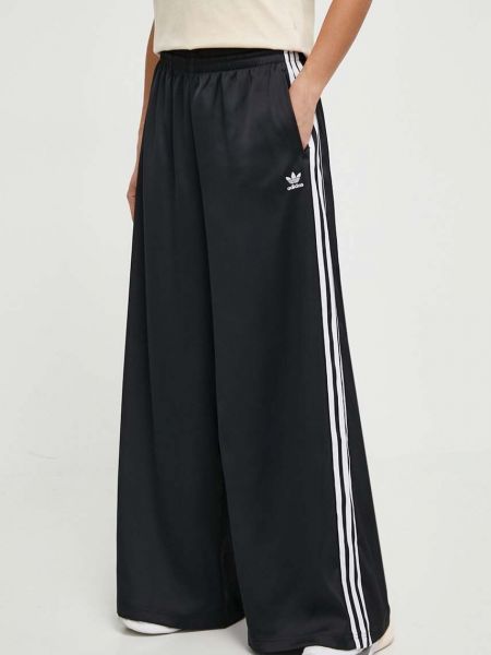 Hlače visoki struk Adidas Originals crna