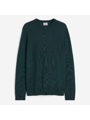 Шерстяной свитер слим из шерсти мериноса H&m зеленый