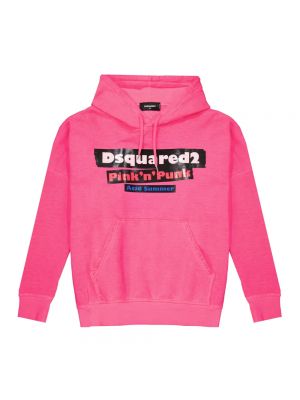 Bluza z kapturem Dsquared2 różowa