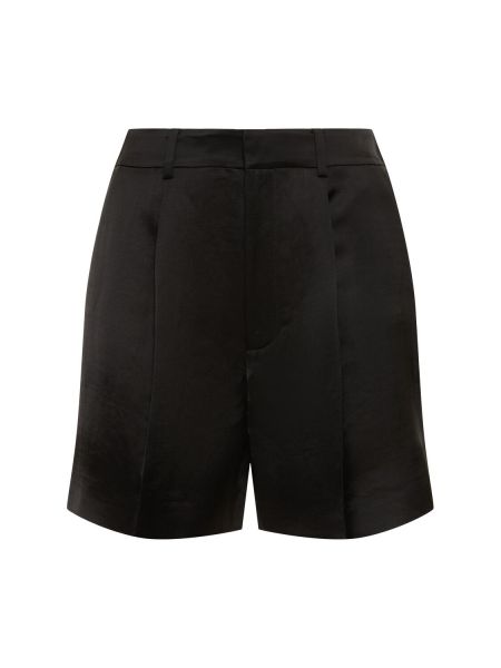 Shorts taille haute en lin Ralph Lauren Collection noir