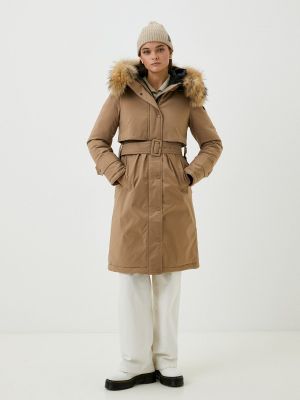 Утепленная демисезонная куртка Morozoff коричневая