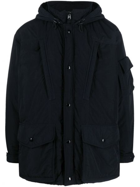 Kabát s kapucí Fursac modrý