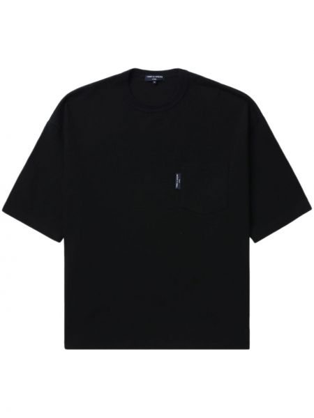Bavlněné tričko s kapsami Comme Des Garçons Homme černé