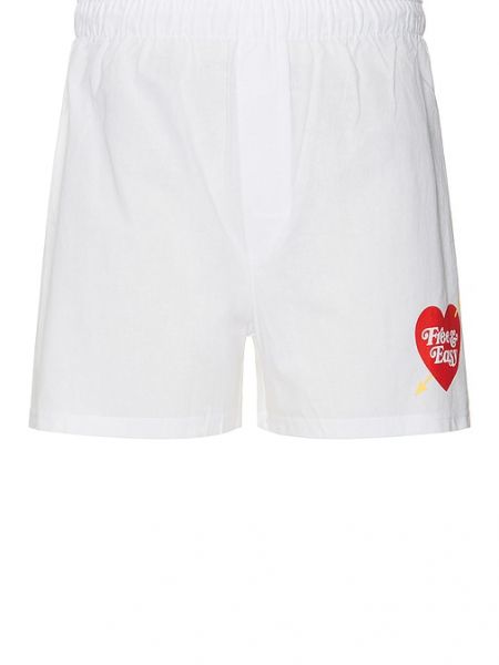 Pantalones cortos con corazón clasicos Free & Easy blanco