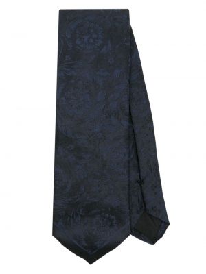 Cravate en soie Versace bleu