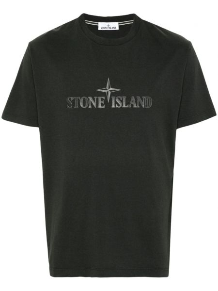 Puuvilla t-paita Stone Island harmaa