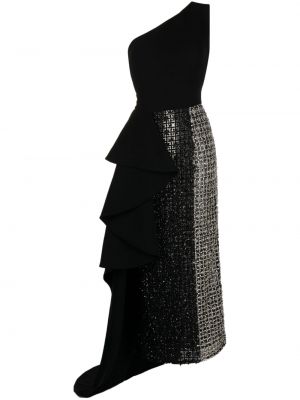 Šaty s korálky Saiid Kobeisy čierna