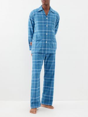 Фланелевая клетчатая хлопковая пижама Derek Rose