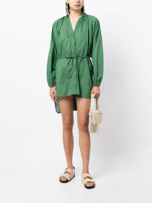 Minikleid mit geknöpfter Faithfull The Brand grün