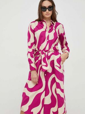 Bavlněné midi šaty Seidensticker růžové