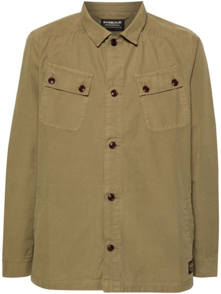Medvilninė marškiniai Barbour žalia