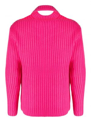Sweter z wełny merino Botter różowy