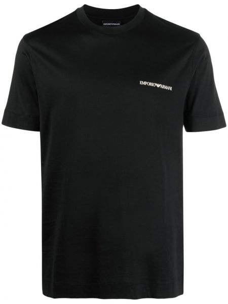 Camiseta de cuello redondo Emporio Armani negro