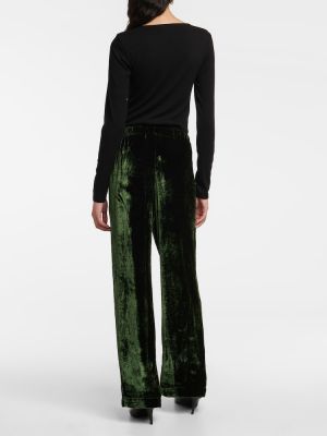 Sametové kalhoty Velvet zelené