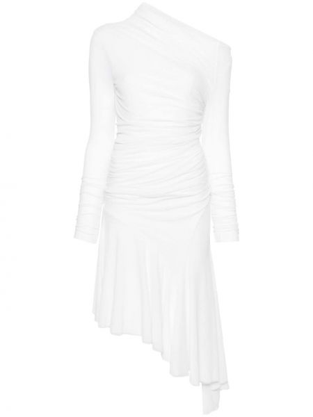 Sukienka koktajlowa asymetryczna Philosophy Di Lorenzo Serafini biała
