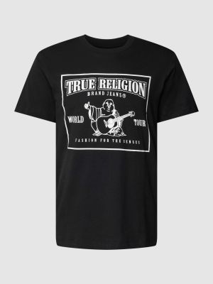Koszulka z nadrukiem True Religion czarna