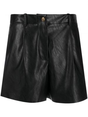 Imitert skinn skinn shorts Pinko svart