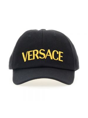Gorra con bordado Versace negro