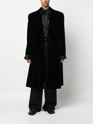 Sametový kabát Saint Laurent černý