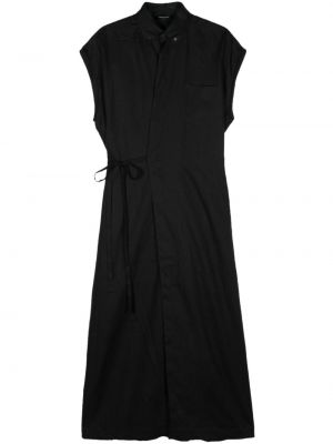 Λινή μάξι φόρεμα Fabiana Filippi μαύρο