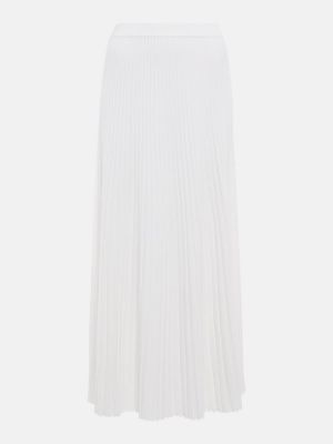 Hodvábna vlnená midi sukňa Gabriela Hearst biela