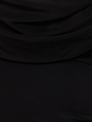 Jedwabna sukienka mini z kokardką drapowana Alessandra Rich czarna