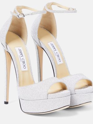 Plattform sandaler med remmar Jimmy Choo silver