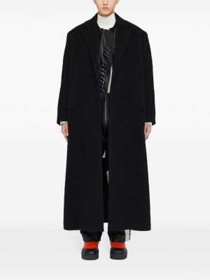Vlněný kabát Jil Sander černý