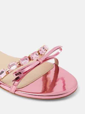 Dabīgās ādas sandales Giambattista Valli rozā