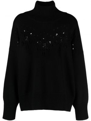 Вълнен пуловер Chloé черно