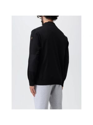 Jersey cuello alto de lana con cremallera de tela jersey Paul & Shark negro