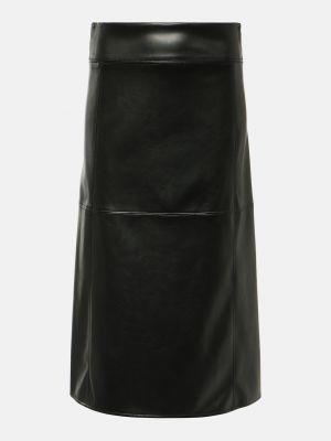 Кожаная юбка из искусственной кожи 's Max Mara черная