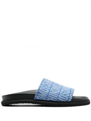 Nizki čevlji iz žakarda Moschino modra