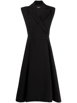 Plisované šaty bez rukávů s výstřihem do v z polyesteru Paule Ka - černá