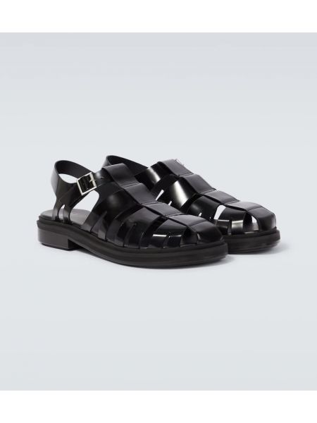 Kožené sandále Ami Paris čierna