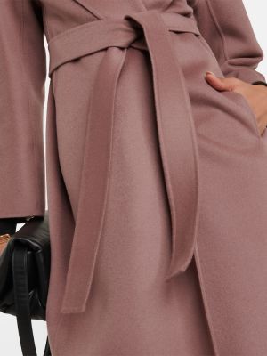 Vlněný kabát 's Max Mara fialový