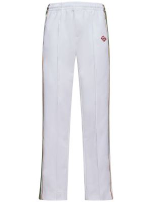 Bavlnené nohavice Casablanca biela