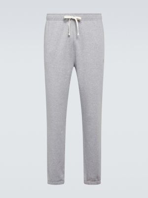 Džerzej bavlnené teplákové nohavice Polo Ralph Lauren sivá
