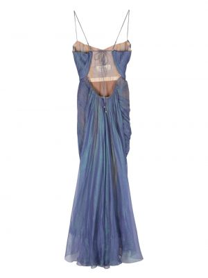 Sukienka wieczorowa drapowana Maria Lucia Hohan niebieska