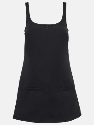 Trapézové šaty Courrèges černé