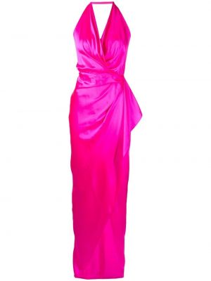 Šaty s výrezom na chrbte Michelle Mason ružová