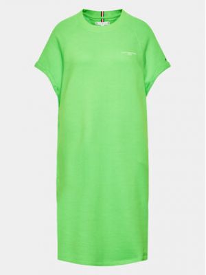Priliehavé šaty Tommy Hilfiger Curve zelená