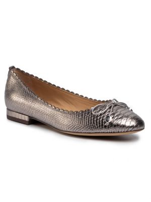 Balerina cipők Lauren Ralph Lauren ezüstszínű