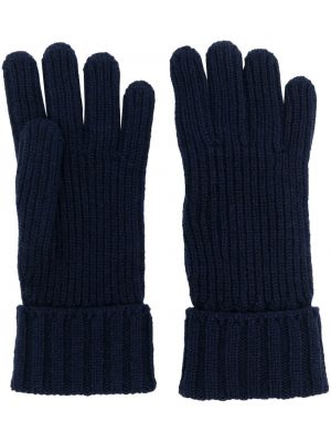 Kašmírové rukavice Woolrich modrá
