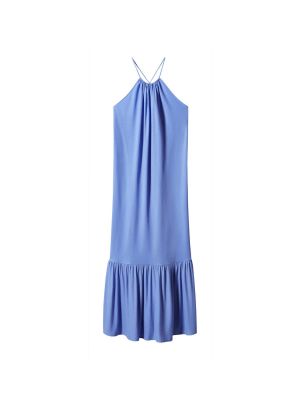 Košeľové šaty Mango modrá