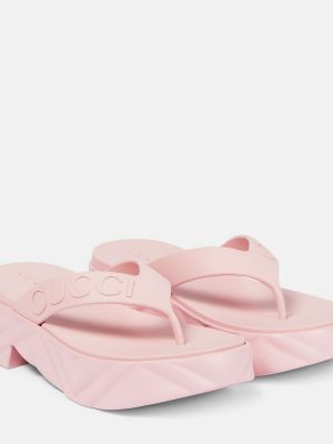 Chiloți tanga cu platformă Gucci roz