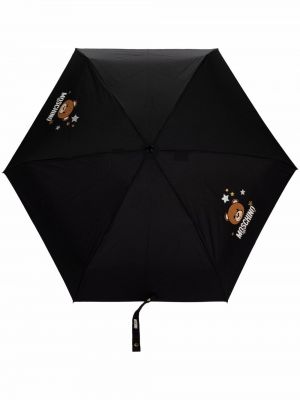 Paraguas con estampado Moschino negro