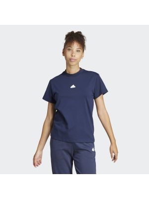 Camiseta deportiva con bordado Adidas azul