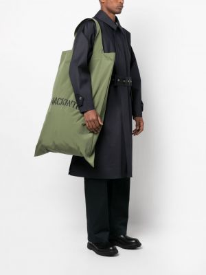 Oversize shopper handtasche mit print Mackintosh grün